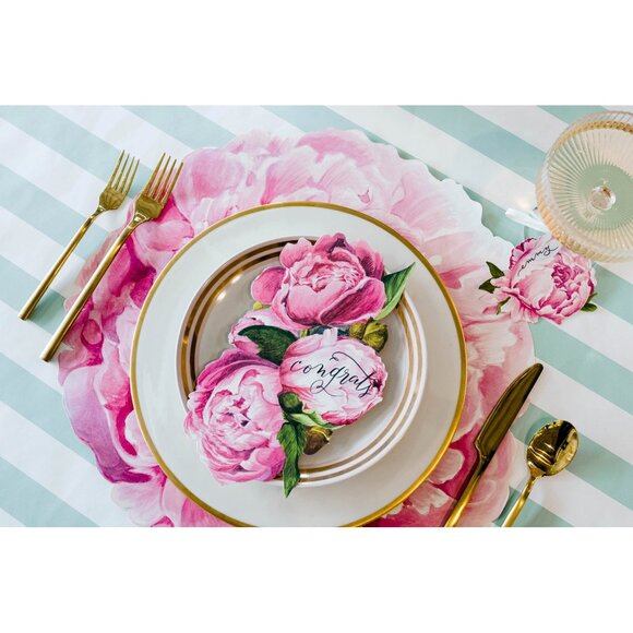 12 Pink Peony Floral Table Accents / Place Cards Hester & Cook 1 pkgs of 12 - Picture 2 of 5